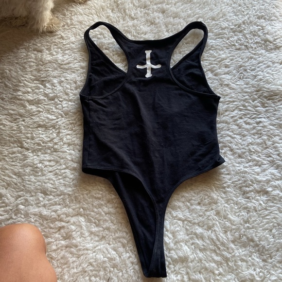 Creep street satan is waiting’ thong racerback bodysuit. - Picture 5 of 5